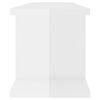 vidaXL Wall Shelf Set of 2 High gloss white Engineered wood