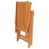 vidaXL Patio Chair Set of 6 Teak and Red Solid Teak Wood and Fabric