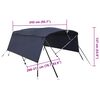 vidaXL 4-bow Bimini Top with Sidewalls 95.7x(78.7-83.9)x53.9"