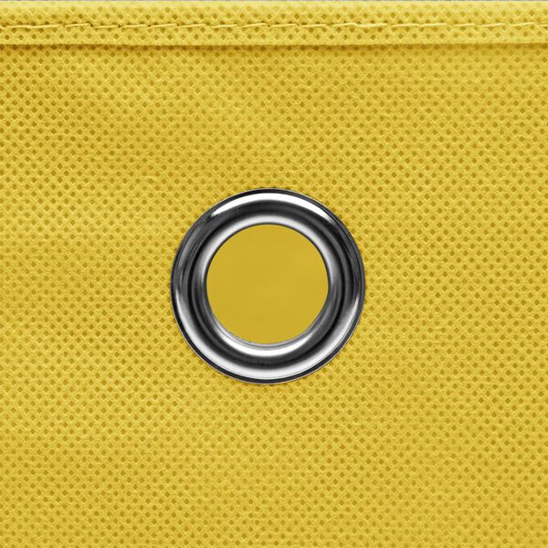 vidaXL Storage Box Set of 10 Yellow Non-woven fabric (100% polyester)