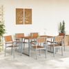 vidaXL Garden Dining Set 7 pcs Gray and brown