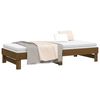 vidaXL Day Bed Honey brown Solid pine wood Standard double Pull-Out