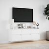 vidaXL TV Wall Cabinet White Engineered Wood Large TV Wall Cabinet