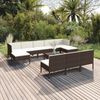 vidaXL Garden Lounge Set Brown, Cream White