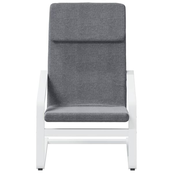 vidaXL Relaxing Chair Dark grey and white