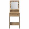 vidaXL Dressing Table with Shelf Artisan Oak 19.69 x 16.14 x 53.15 in