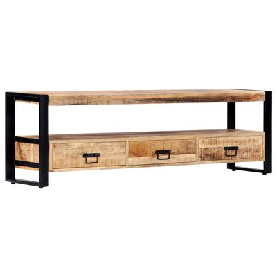 vidaXL TV Stand 59.1"x11.8"x17.7" Solid Wood Mango