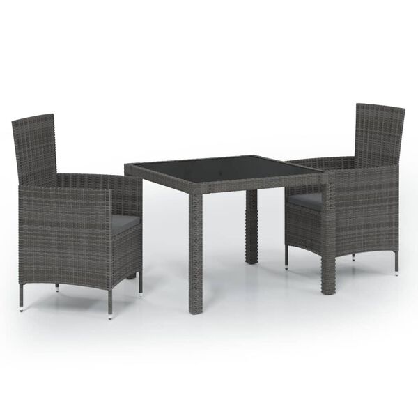 vidaXL Outdoor Dining Set Grey