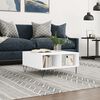 vidaXL Coffee Table White Engineered wood, iron 23.6x23.6 in