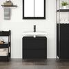 vidaXL Bathroom Sink Cabinet Black Oak Engineered Wood, Steel Medium