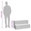vidaXL Hot Tub Step Grey PE Rattan Medium Adjustable Feet Hot Tub Step