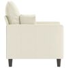 vidaXL Sofa Chair Cream Velvet, Metal, Foam Single Modern Sofa Chair