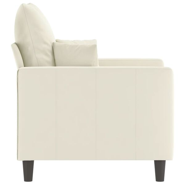 vidaXL Sofa Chair Cream Velvet, Metal, Foam Single Modern Sofa Chair