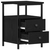 vidaXL Bedside Cabinets 2 pcs Black Oak 13.4"x 14"x 19.7" Engineered Wood