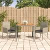 vidaXL Garden Dining Set Grey PE rattan Standard Modular