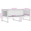 vidaXL Day Bed White Solid Pine Wood Twin Day Bed Rectangular Modern