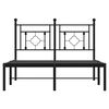 vidaXL Bed Frame Black Powder-Coated Steel Full Bed Frame Rectangular