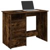 vidaXL Desk Smoked oak Engineered wood 40.2x19.7x29.5 in Desk