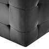 vidaXL Pouffe Black Velvet fabric, wood Small Durable Cube Ottoman