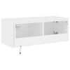 vidaXL TV Wall Cabinet White Engineered wood Small TV Wall Cabinet