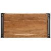 vidaXL Coffee Table Natural wood color Solid acacia wood, powder-coated iron