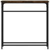 vidaXL Console Table Smoked Oak Engineered Wood, Metal Compact