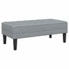 vidaXL Bench Light gray 113 x 57 x 39 cm fabric