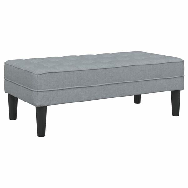 vidaXL Bench Light gray 113 x 57 x 39 cm fabric