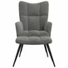 vidaXL Relaxing Chair With Stool Dark Grey