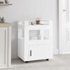 vidaXL Kitchen Trolley White 23.6x17.7x31.5" Engineered Wood