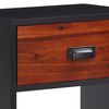 vidaXL Bedside Cabinet Set of 2 Black and brown Solid acacia wood and MDF