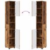 vidaXL Bathroom Cabinet with Storage Old Wood 11.81 x 13.78 x 75.59 in