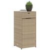 vidaXL Garden Storage Cabinet Beige PE Rattan Large