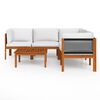 vidaXL Garden Lounge Set Cream Solid acacia wood Medium Modular