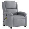 vidaXL Massage Recliner Chair Light grey 100% polyester, metal, plywood