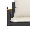 vidaXL Swing Bench Black and Cream White