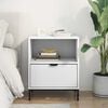 vidaXL Bedside Table with Drawer White 49 x 36 x 61 cm Engineered wood