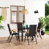 vidaXL Dining Set Black and Brown