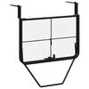 vidaXL Balcony Table Black Steel Medium Foldable Balcony Table