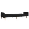 vidaXL Sofa Bed Black Polyester, Wood, Plastic, Foam Medium