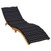 vidaXL Sun Lounger Cushion Black Check Pattern