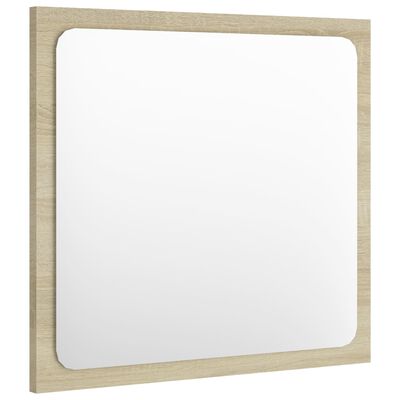 vidaXL Bathroom Mirror Sonoma Oak 15.7"x0.6"x14.6" Chipboard