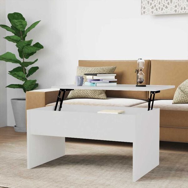 vidaXL Coffee Table High gloss white Engineered wood