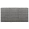 vidaXL Triple Wheelie Bin Shed Anthracite 90.2"x30.7"x47.2" Poly Rattan