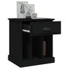 vidaXL Bedside Cabinet Set of 2 Black Engineered wood Medium