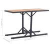 vidaXL Outdoor Table Black Poly rattan and solid acacia wood Medium