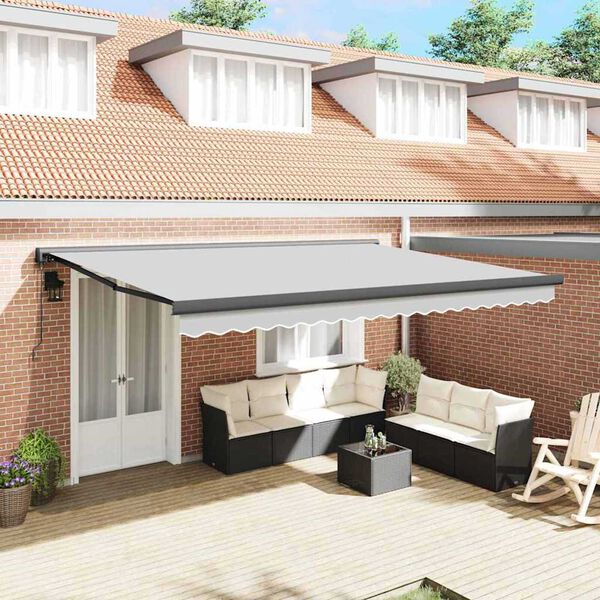 vidaXL Awning Frame Anthracite 157.48 x 118.11 in Aluminium