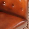 vidaXL Tub Chair Brown Real goat leather, solid mango wood Standard