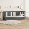 vidaXL Day Bed Grey Solid Pine Wood Small Single