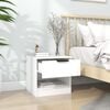 vidaXL Bedside Cabinet Set of 2 White Engineered wood